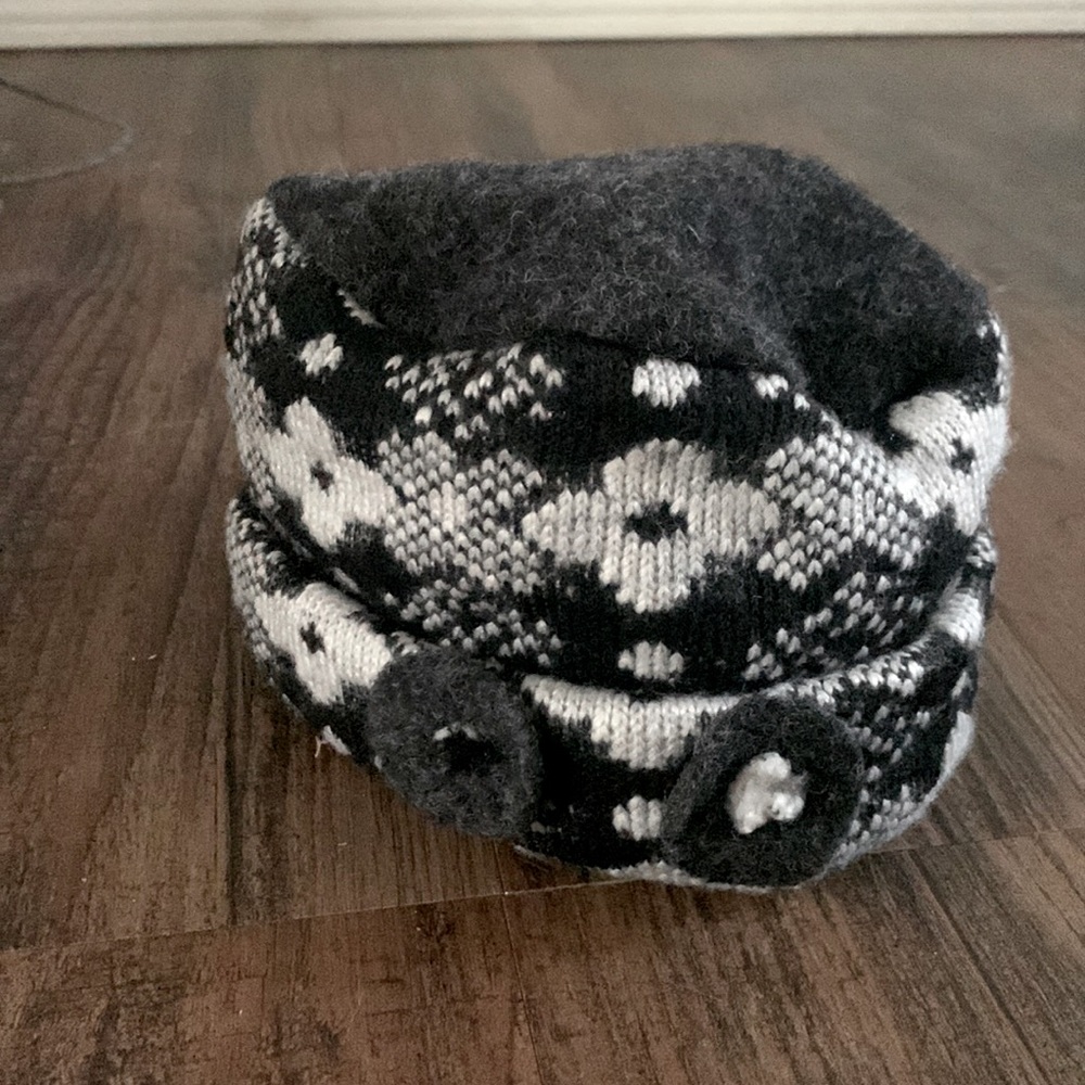 Platania Italian hat. Black/grey..